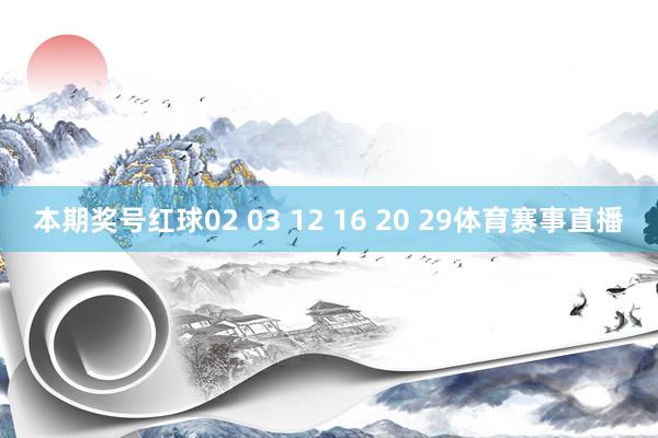 本期奖号红球02 03 12 16 20 29体育赛事直播
