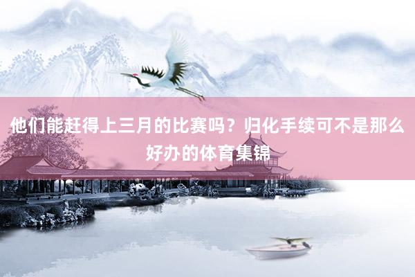 他们能赶得上三月的比赛吗？归化手续可不是那么好办的体育集锦